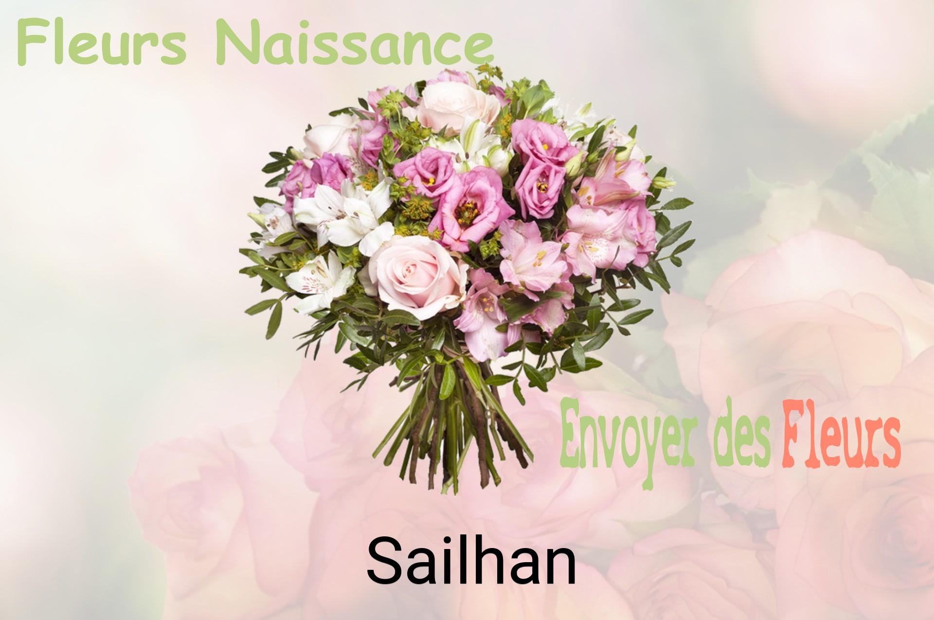 Bouquet de fleurs de naissance livré à Sailhan